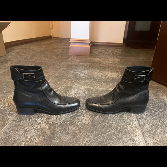 SAINT LAURENT BLACK LEATHER MILES BOOT - Picture 3 of 5